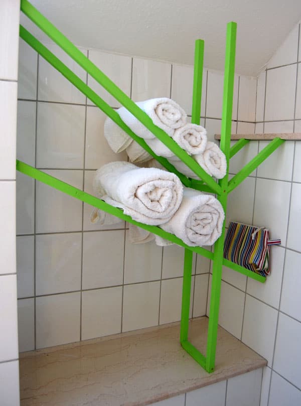 Experimental Bathroom Rack, with stuff 